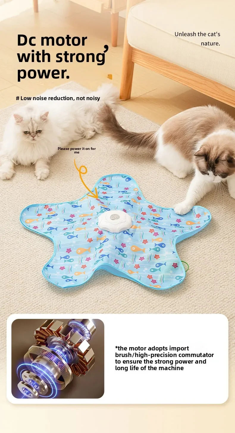 Electric cat turntable pet toy self-stimulating and relieving boredom automatic intelligent cat funny stick sports consumption